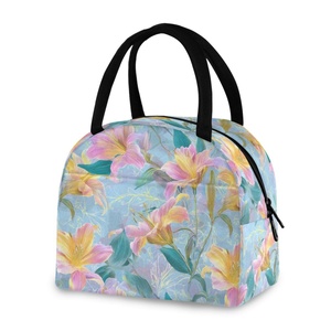 Hawaiian Life Stylish Lunch Bag Custom Red Checked Design Insulation Thermal Tote Cooler Lunch Bag for Worker Women - Product Image 2