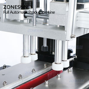 ZONESUN ZS-FAL180R4 حليب الصويا التلقائي المكبس السائل ملء السد ووضع العلامات آلة خط مع U نمط الحزام الناقل - Product Image 3