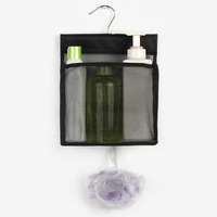 Sac de rangement suspendu en filet pour douche et salle de bain