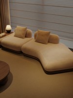 Juego de Sofás Esquineros de Diseño Italiano Minimalista y Forma Personalizada para Casas Grandes y Salas de Estar de Villas, que Irradian un Lujo Ligero y un Encanto Sofisticado