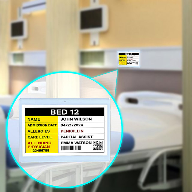 Electronic Shelf Label Ble/Wi-Fi/Nfc Enabled E Ink Display Digital Price Tag For Hospital Healthcare Solutions Eas Systems