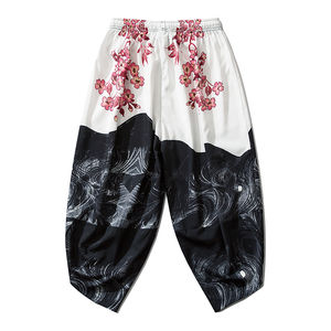 Pantalones Harajuku de estilo japonés para hombre y mujer, disfraz de Sakura Samurai, pantalones holgados de moda <span class=keywords><strong>tradicional</strong></span> florecientes, <span class=keywords><strong>Haori</strong></span> - Product Image 4