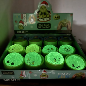 Juguete Antiestrés de Silicona con Forma de Mini Grinch Luminoso de Pectina y Maltosa, Estilo Navideño, Grinch de Pelo Verde, Unisex, Ciego - Product Image 3