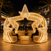 CE IP65 Lumière LED 3D motif étoile multilvl, créative, bleue, pour aire de jeux interactive pour enfants, idéale pour les festivals