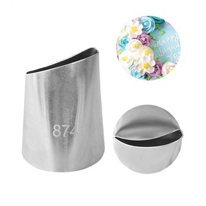 874 Rose Petal Butter Piping Tip 304 Stainless Steel Cake Decorating Tool Reusable Extra Large Baking Accessory - Product Image 1