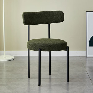 Moderno elegante patas de metal rosa negro <span class=keywords><strong>Beige</strong></span> colorido mesa de comedor chaise terciopelo café cocina restaurante sillas de comedor - Product Image 6