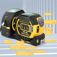 Mètre laser infrarouge haute précision 60m 3-en-1 avec niveau laser croisé pour la décoration intérieure LIAN-CJY