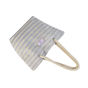 Sac fourre-tout en toile de coton personnalisé grand format avec poignée en corde pour femme, idéal pour l'été, les sorties en plein air et la plage - Product Image 6