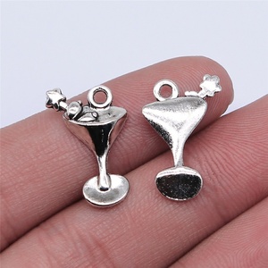 Tige de mélangeur <span class=keywords><strong>Martini</strong></span> en alliage d'argent antique, motif étoile, 20x12mm, pour barman et tirette de fermeture éclair - Product Image 4