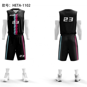 Tenue de basketball personnalisée de haute qualité, maillot de sublimation, ensemble d'uniformes de basketball vierges personnalisés pour hommes - Product Image 2