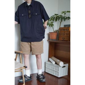 Men's Retro Summer Satin Workwear <b>Shirt</b> <b>Short</b>-<b>Sleeved</b> Button-Up with Anti-Wrinkle Printed Collar Casual Hot Hot Button-Up <b>Shirt</b> - Product Image 4