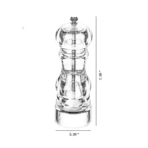 Schlussverkauf Küchenartikel transparenter Acryl-Getreitmühle Pfeffer- und Salzmühle