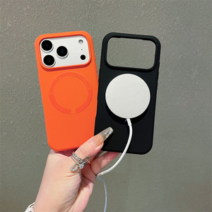 Fundas de silicona líquida con microfibra para iPhone 15 14 13 Pro Max, para iPhone 17 Pro, con cargador inalámbrico. - Product Image 2