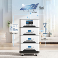 Système solaire avec stockage 51.2V 100Ah 5kWh 5kW, onduleur tout-en-un, batterie, onde sinusoïdale pure, sortie 2000W, charge solaire MPPT