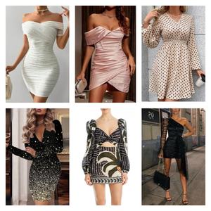 Vestido Casual de Gasa de Alta Calidad para Mujer, con Estampado Floral, Manga Larga y Cuello en V, al por Mayor - Product Image 4