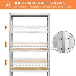 Galvanized Shelf Units Medium <strong>Duty</strong> Racking <strong>Shelves</strong> <strong>for</strong> <strong>Storage</strong> Galvanized 5 Tier <strong>for</strong> Workshop Office - Product Image 5