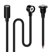 Cable de carga de CC de bajo voltaje con conector macho magnético redondo de 2 pines para montaje en panel y cable Pogo Pin
