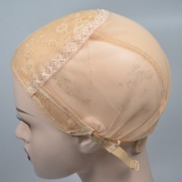 Bonnet de perruque double dentelle respirant avec sangles réglables au dos pour la fabrication de perruques, idéal pour usage commercial