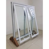 Auvent européen moderne en verre trempé transparent et aluminium noir à prix d'usine