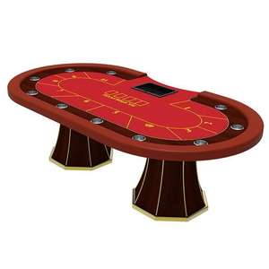 Table de poker en <span class=keywords><strong>feutre</strong></span> rouge YH Wholesale, plateau de casino classique Texas <span class=keywords><strong>avec</strong></span> plateau à jetons en plastique - Product Image 2