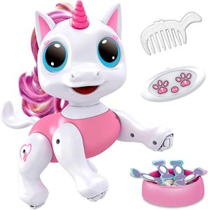 <span class=keywords><strong>Jouet</strong></span> robotique électrique pour animaux de compagnie Dwi Dowellin en forme de <span class=keywords><strong>licorne</strong></span> avec gestes interactifs de la main, <span class=keywords><strong>robot</strong></span> télécommandé avec son et lumière - Product Image 1