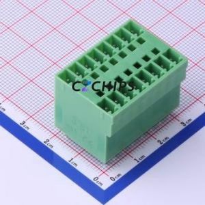 KF2EDGVH-3.81-2*8P Plug-in Terminal Block Through hole,P=3.81mm Connector Board-to-Board / Socket - Closed 2x8P 3.81mm Green - Product Image 1