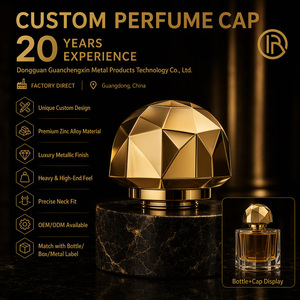 Capuchon <span class=keywords><strong>de</strong></span> parfum oblique carré en Zamac, étanche, avec bordure polie, finition or brillant, personnalisable OEM, sans stock en magasin, liquide - Product Image 2