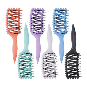Peigne coiffant creux en forme de S, 24,4 cm, en paille de blé PP, antistatique, pour usage domestique - Product Image 2