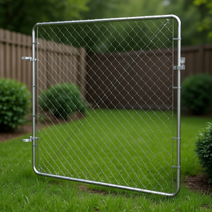 Puerta de Jardín Ajustable de 3x4 Pies, Malla Metálica de Acero Galvanizado para Uso en Exteriores y Patios Traseros - Product Image 2