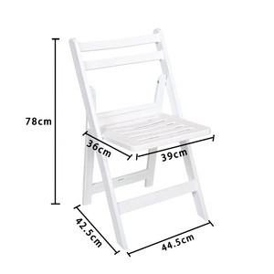 Chaises <span class=keywords><strong>Wimbledon</strong></span> pliables de jardin extérieur en résine plastique blanche portable pour banquet de mariage, événements, prix bon marché - Product Image 6