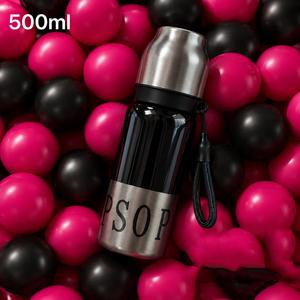 ขวดเก็บความร้อนสุญญากาศขนาด 500 มล. ขวดน้ำสแตนเลสหุ้มฉนวนพร้อมเชือกคล้องแบบพกพาสำหรับการเดินทางด้วยกีฬา - Product Image 2