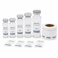 Etiquetas Personalizadas para Viales de Laboratorio, Etiquetas Adhesivas Impermeables con Código de Barras en Rollo para Muestras de 3 ml, 5 ml y 10 ml