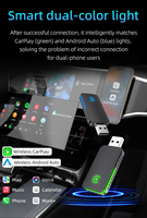 Dongle CarPlay nirkabel USB 2-in-1 untuk Android Auto dengan WiFi 4 koneksi cepat dan fitur pintar penjualan terbaik