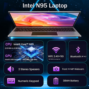 Premium 15,6 "Laptop Intel N95 2,0 GHz Seguridad <span class=keywords><strong>de</strong></span> huellas dactilares Windows 11 Wi-Fi AC 1920x1080 Pantalla IPS Nuevo SSD CN para juegos - Product Image 5