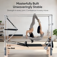 Lit de yoga et de Pilates OEM Cadillac Reformer en bois d'érable - 3-en-1, hauteur réglable, équipement de fitness durable et portable