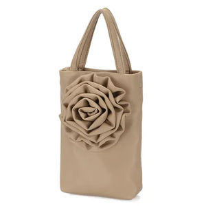 Bolso bandolera multifuncional compacto y portátil de satén de color sólido con forma de flor, nueva moda 2026 - Product Image 4