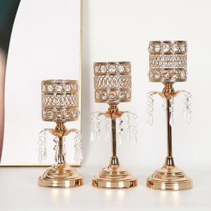 Bougeoirs en or, prix de gros, bougeoirs faits à la main, lanternes, pots à bougies, bougeoir en métal - Product Image 1