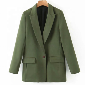 2023 Tongrui New Spring Autumn Green Anzüge Polyester Einreiher Freizeit anzug Damen <span class=keywords><strong>Blazer</strong></span> Mantel für Damen und <span class=keywords><strong>Blazer</strong></span> - Product Image 1