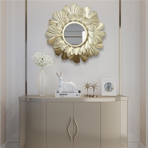 Specchio appeso a parete decorativo rotondo in rilievo <span class=keywords><strong>per</strong></span> la decorazione dell'ufficio della camera da letto del salone - Product Image 5