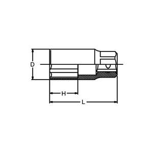 KOKEN - 4300M-60-17 Douille profonde 1/2 ''60mm-FREINS ET ROUES EAN 4991644083428 - Product Image 2