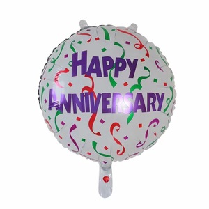 Globo Redondo de Helio de 18 Pulgadas con la Leyenda 'Feliz Aniversario' para Decoración de Fiestas de Cumpleaños y Bodas - Product Image 2