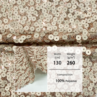 Usine en gros 100% polyester maille plusieurs couleurs paillettes tissu brodé pour robe de femme