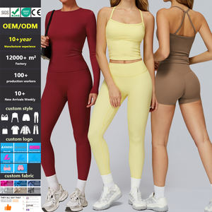 Vestiti stretti di alta qualità di alta qualità vestiti di Yoga ad asciugatura rapida per il Fitness da <span class=keywords><strong>donna</strong></span> che corrono abbigliamento sportivo da palestra Set di abbigliamento sportivo Yoga - Product Image 1