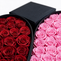 Boîte de roses éternelles en forme de cœur, rose éternelle en forme de cœur, boîte-cadeau romantique pour petite amie, anniversaire, mariage