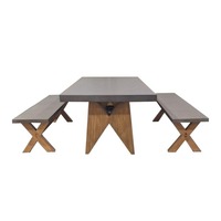Vietnam esische Keramik langlebige Esstisch und Stuhl Set Beton Design Möbel Lieferanten aus Vietnam