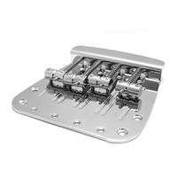 High Mass Bass T-Shape Bridge 98x95MM-17.5 Chrome Heavy Duty Fixed Bridge Steel Roller Saddles for Bass Guitar
