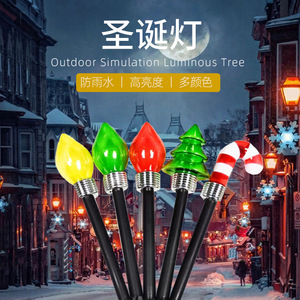 Solar <b>Led</b> Christmas <b>Tree</b> Stake Light Outdoor Garden Decorative Ground Lights 6 12 Hours Inductive Switch - Product Image 5
