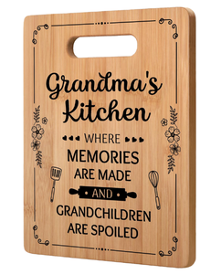 Planche à découper en bambou gravée personnalisée, cadeau de cuisine sur mesure pour les mamans et les grand-mères, décoration pour la cuisine à la maison, ensemble de planches à découper. - Product Image 4