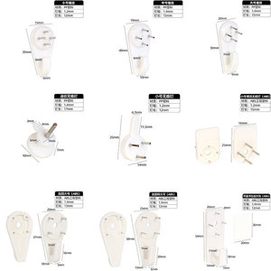 Aluminum Alloy Frame <b>Wall</b> Hooks 3-5kg Load Plastic Single Hook For Photo Painting Display - Product Image 5