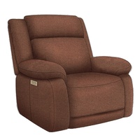 Canapé inclinable électrique Nisco, vente directe d'usine, vente en gros, télécommande, tissu, bois, inclinable, appui-tête réglable
